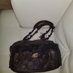 Susan Riedweg brown handmade leather handbag
